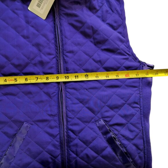 Bienzoe Vest Womens Size Small Slim Purple Zip Quilted Light Weight Stretch NWT - Picture 5 of 9